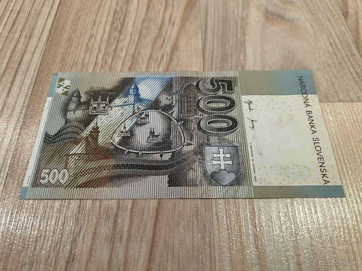 Slovenské bankovky 500 SK - 12