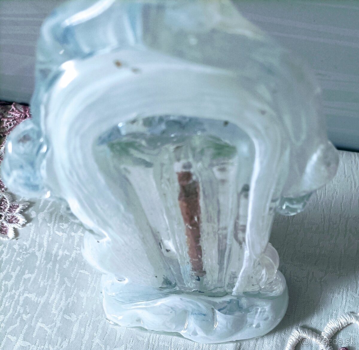 Retro sklo - modré, ružové - 12