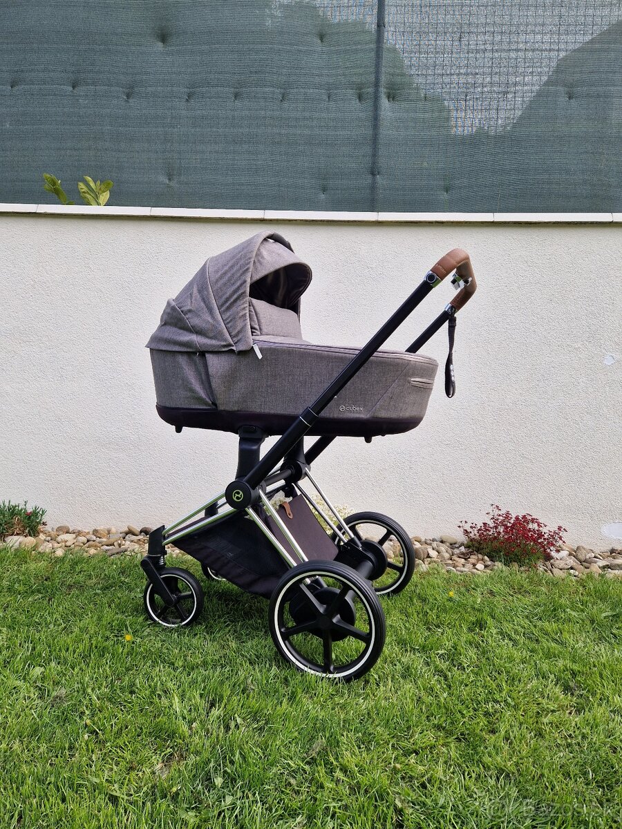Dvojkombinácia Cybex ePriam Chrome Brown + Seat Platinum - 12