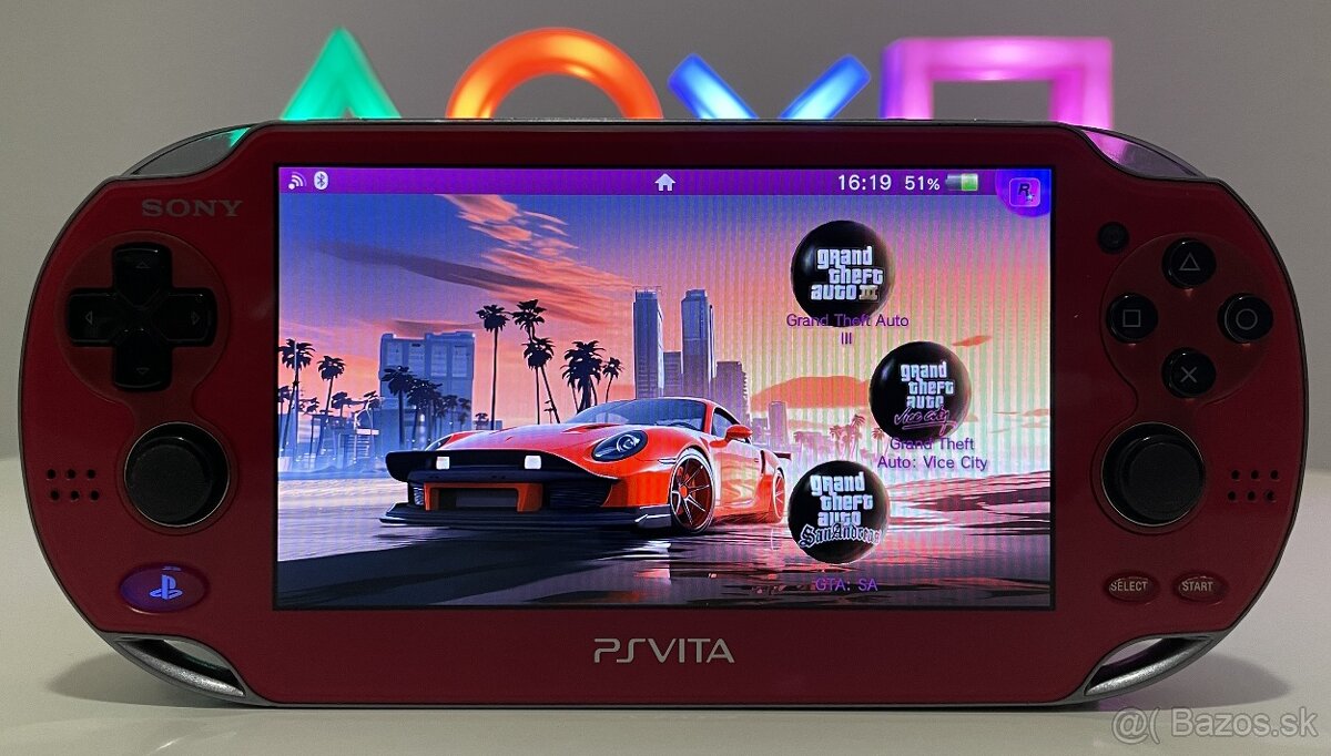 PS Vita Cosmic Red OLED 256 GB 5000 hier - TOP STAV - 12
