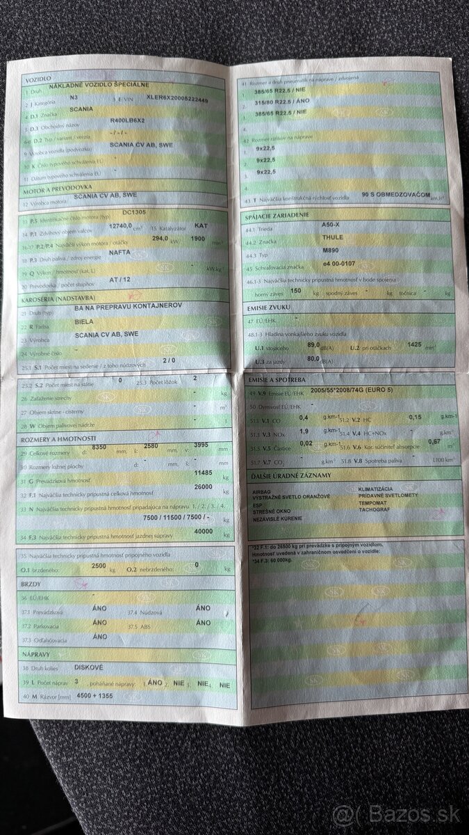 Scania R400 6x2 hakovy nosič konrajnerov SE - 12