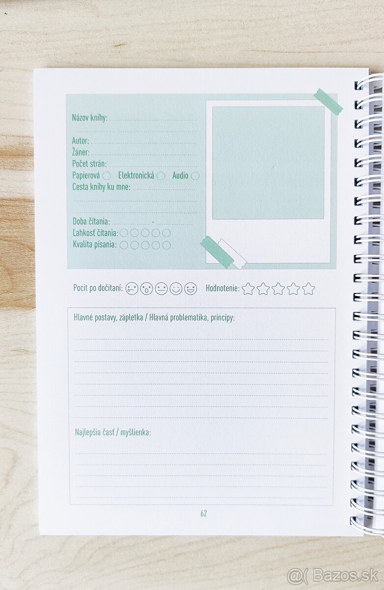 Nový Knižný diár zápisník pre knihomoľov 180 str. Dream&live - 12