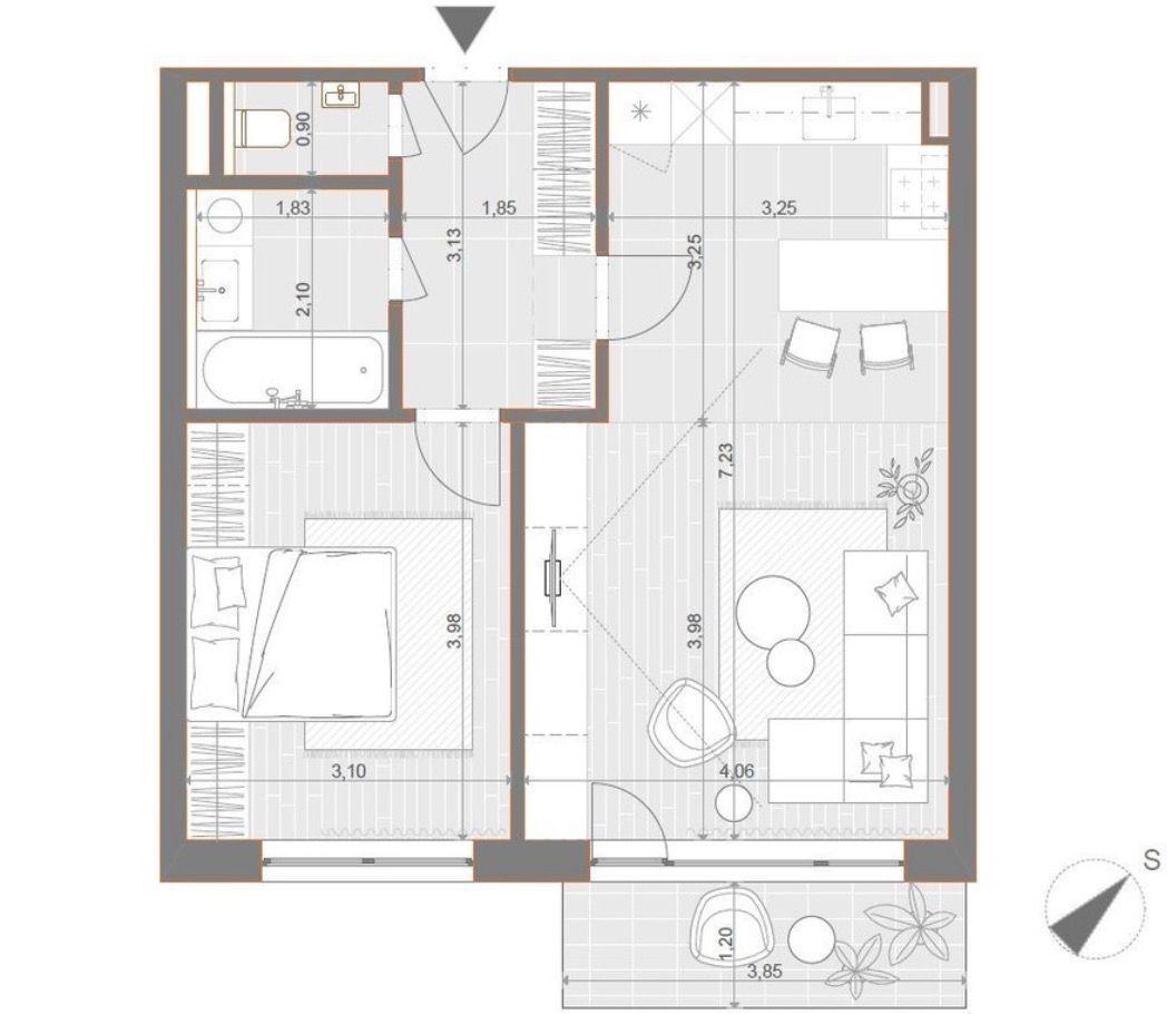 Byt na prenájom - ul. Na piesku, Bratislava II TOP - 12