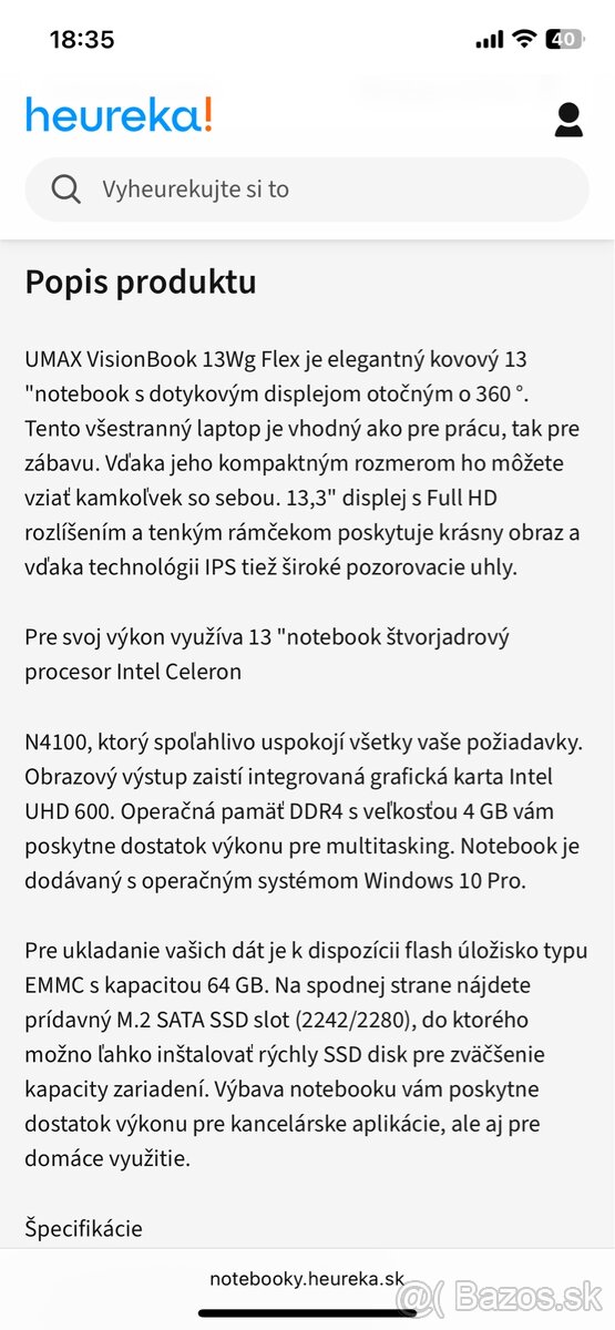 Notebook Visionbook Umag 13wg flex - 12