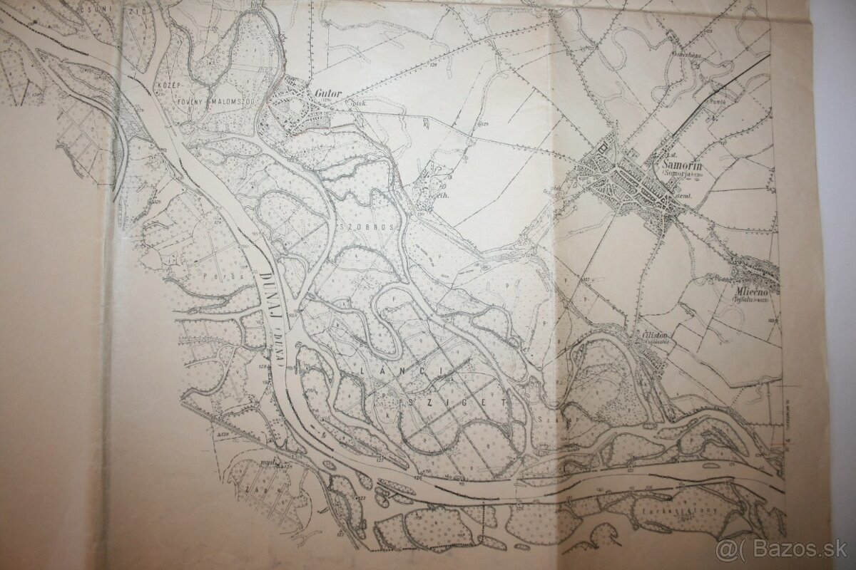 Takmer 100 ročná mapa Bratislavy s okolím - 12