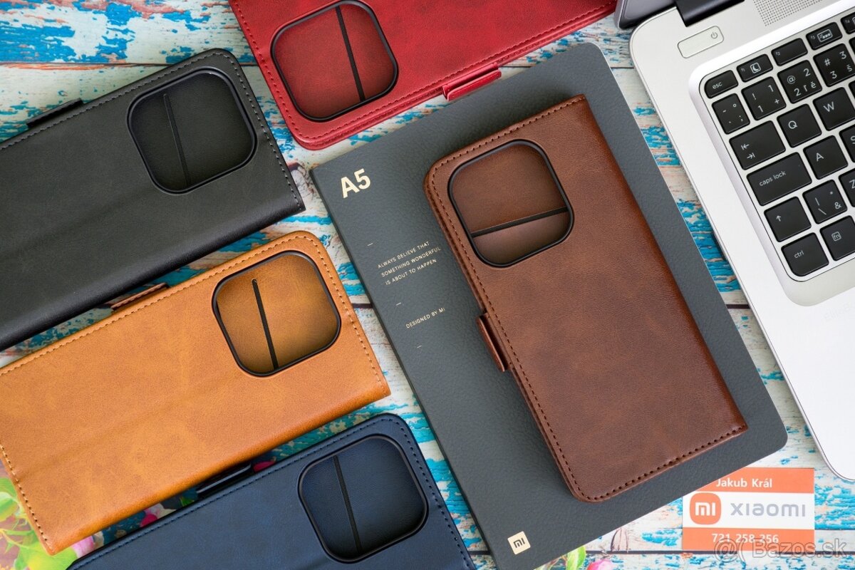 Zatváracie puzdro s bočným pásikom pre Xiaomi, Redmi a Poco - 12