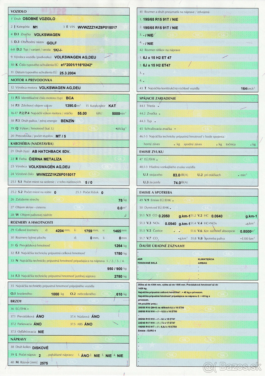 Predám VW Golf 1.4. benzín, r.v.2005 - 12