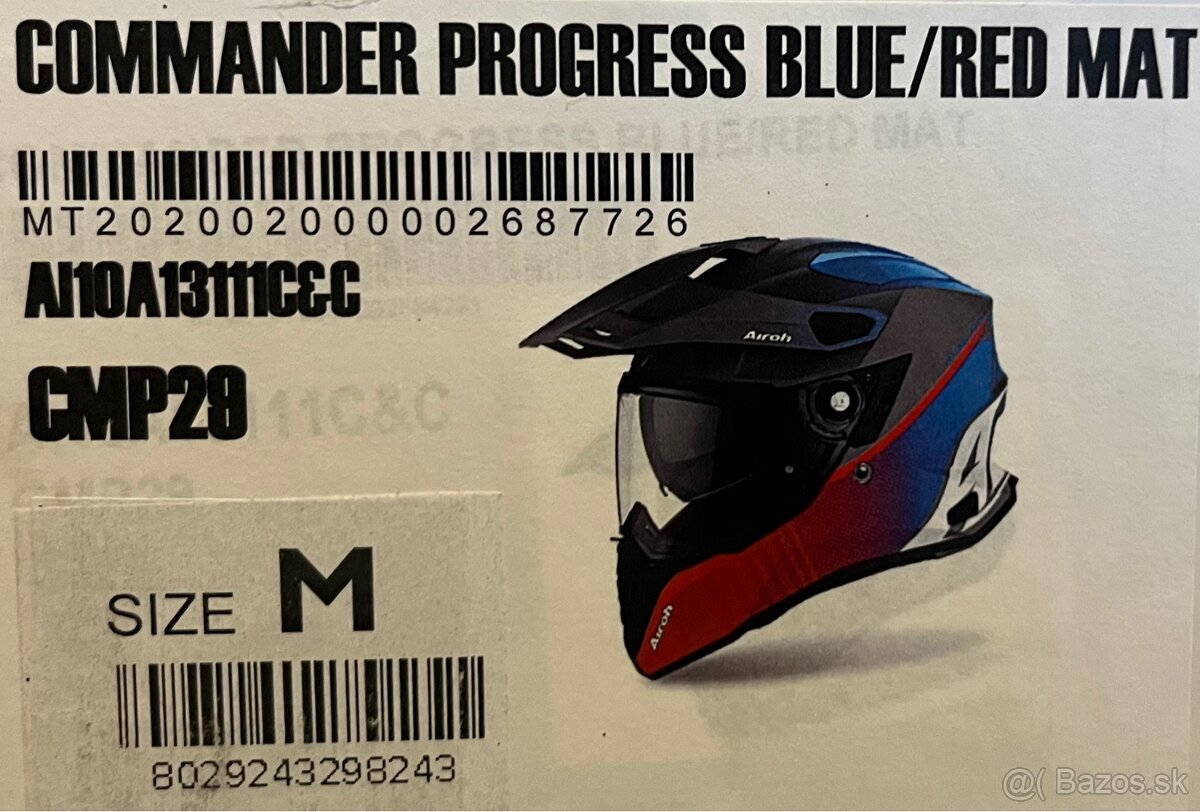 Airoh Commander Progress Blue/Red MAT Veľkosť: M - 12