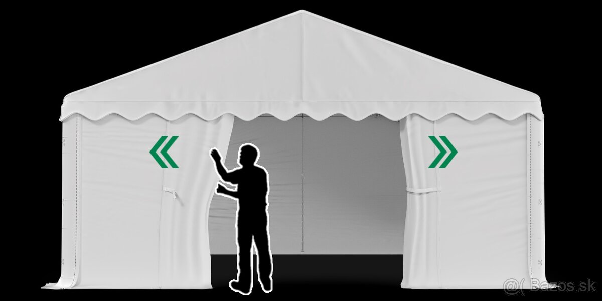 Pevný záhradný stan 5x8m - 12