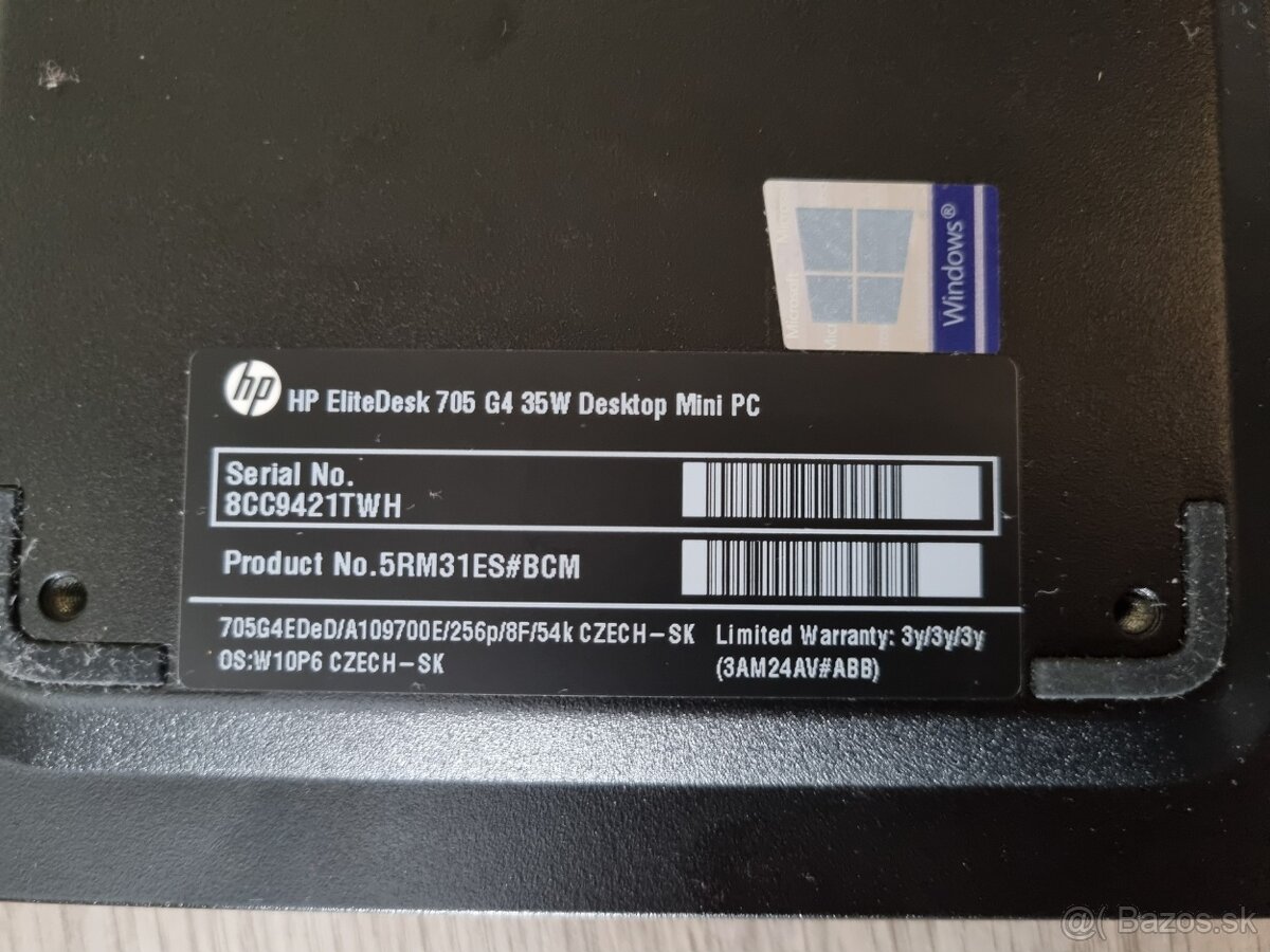 HP EliteDesk 705 G4 35W Mini 2018 - 12