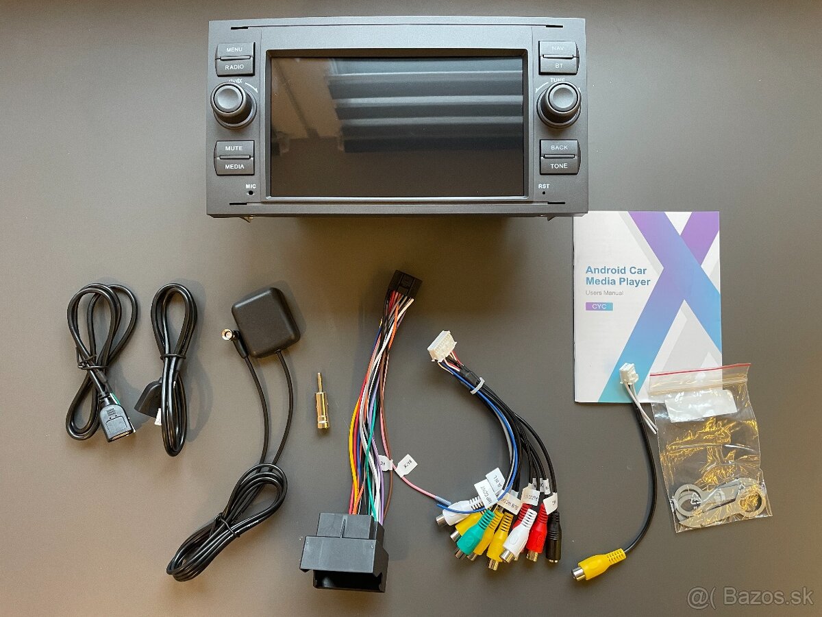 FORD Android rádio 7" 2DIN, CARPLAY 2GB + 64GB - 12