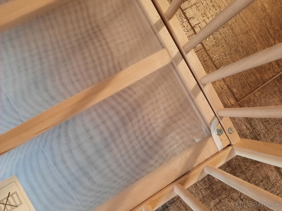 Detská postieľka IKEA, matrac, mantinel, plachty - 12