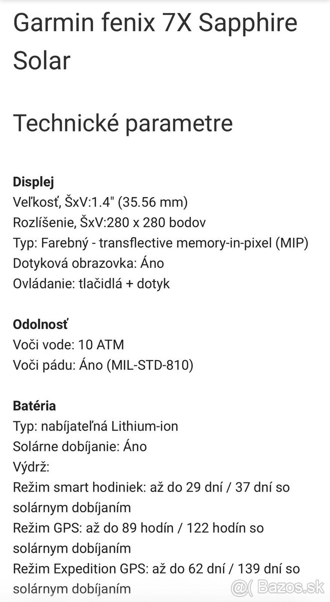 Garmin Fenix 7X Sapphire Solar - 12