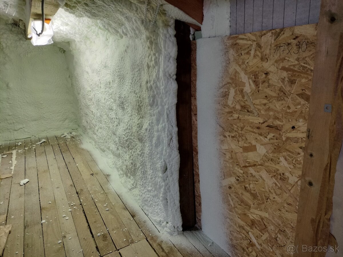 Striekaná izolácia, Zateplenie pur penou - 12
