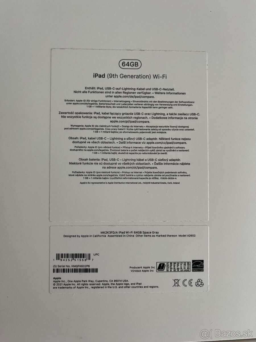 Apple iPad 10.2" (2021) Wi-Fi 64GB Space Grey - 12