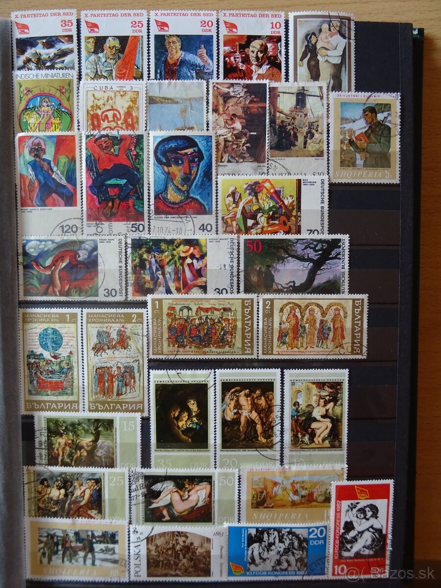 Pekná zbierka známok UMENIE 2 - 12