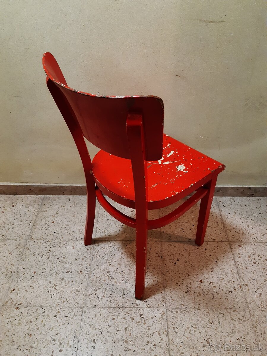 vintage kredenc, komoda, stolička - 12