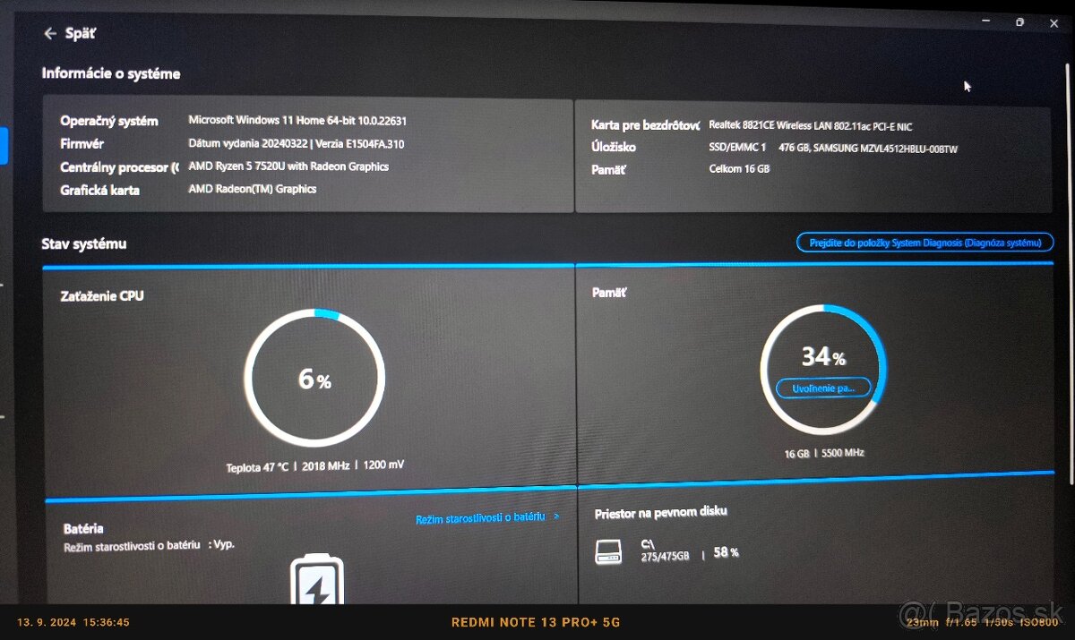 Asus Vivobook E1504FA-BQ615W - 12