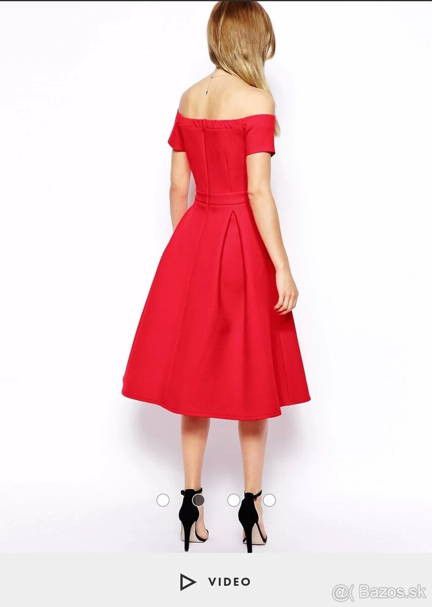 Elegantné červené šaty ASOS - 12
