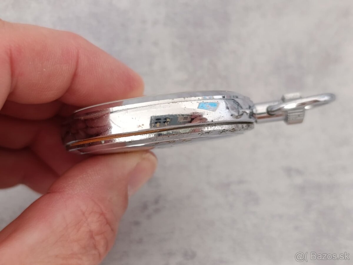 Zajímavé staré německé kapesní stopky Junghans 1/10s. - 12