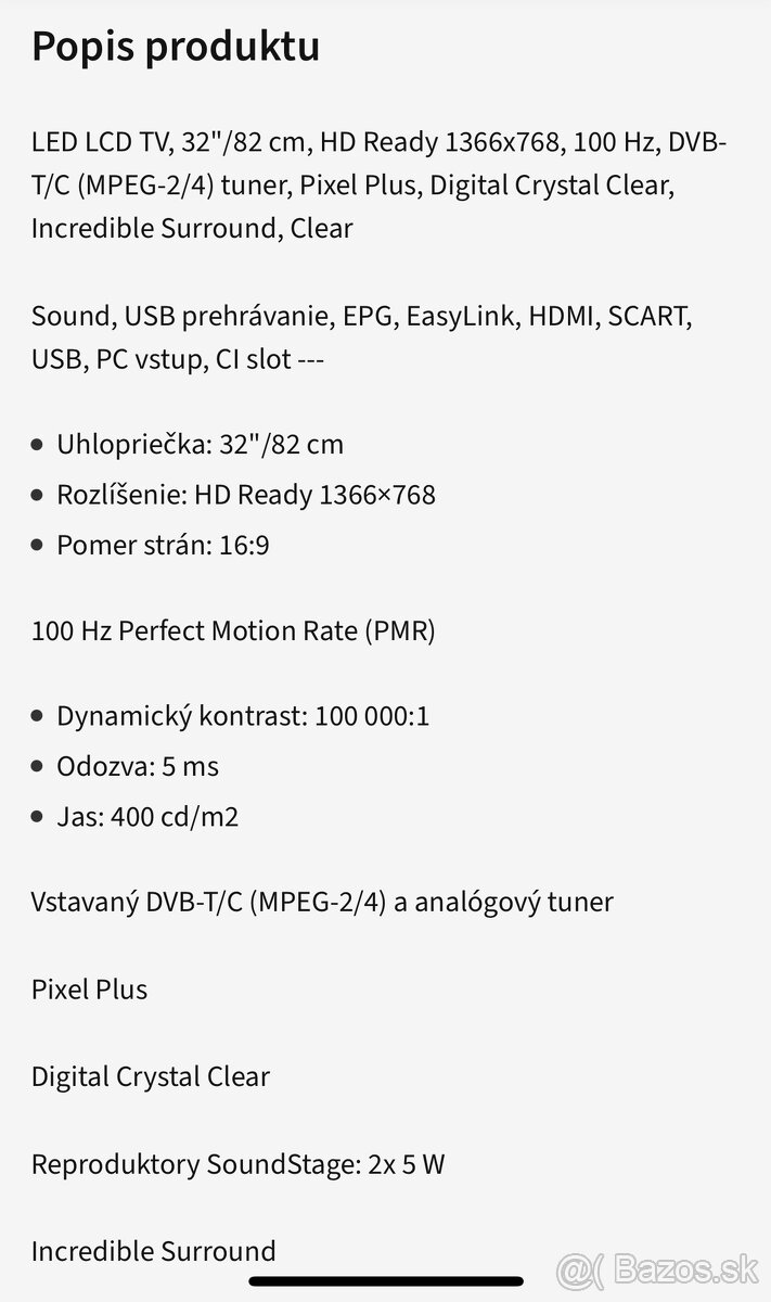 Philips TV LED LCD 32”/82cm HD - 12