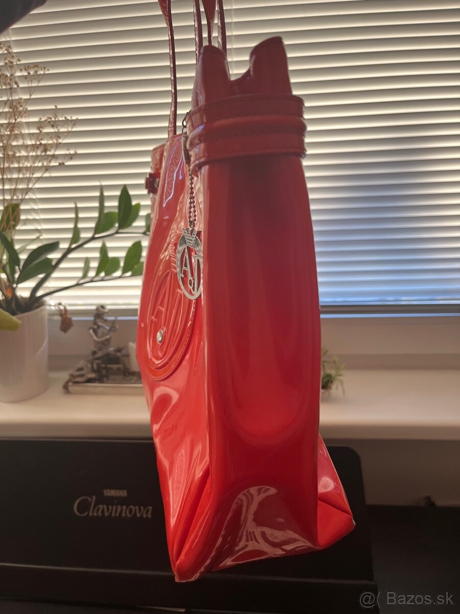 Armani Jeans kabelka originál červená lakovaná - 12
