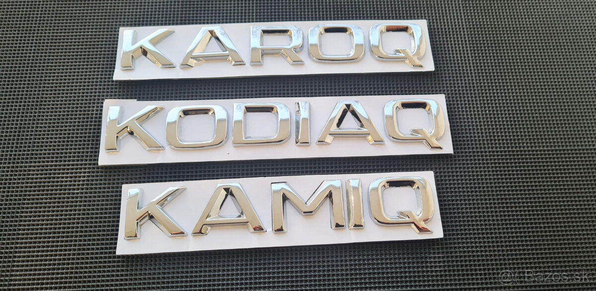 ŠKODA nápisy ČIERNE / CHROMOVE - 12