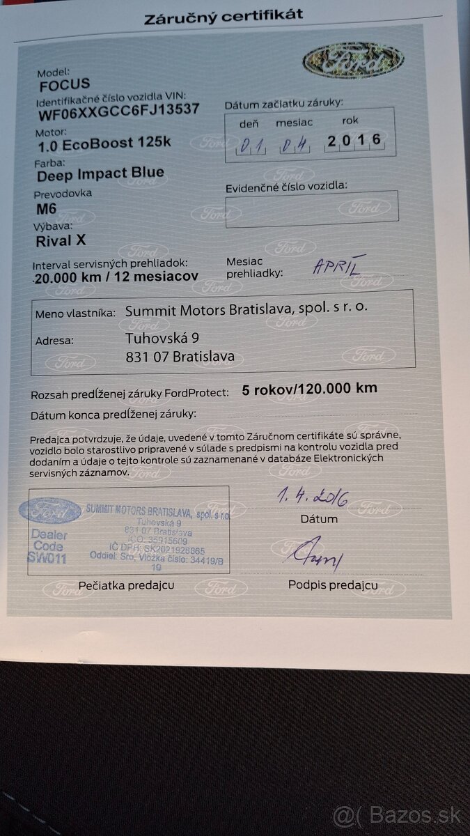 FORD Focus 1.0 EcoBoost 125k - 12