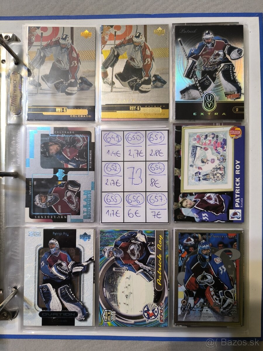 Hokejové kartičky - Patrick Roy 3 - 12
