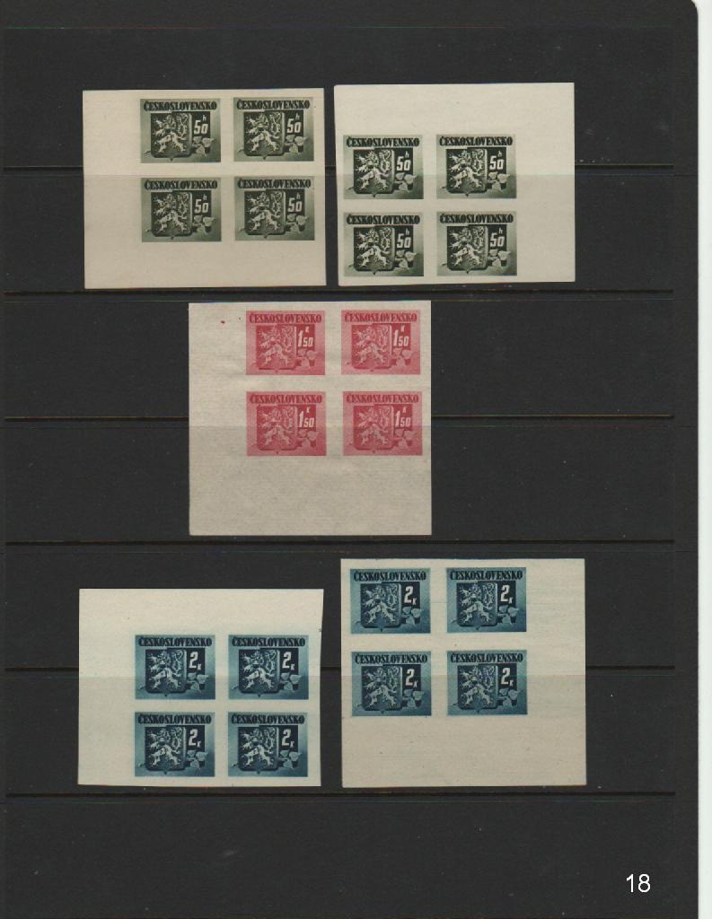 Známky Československo - 4 bloky a iné známky - 12