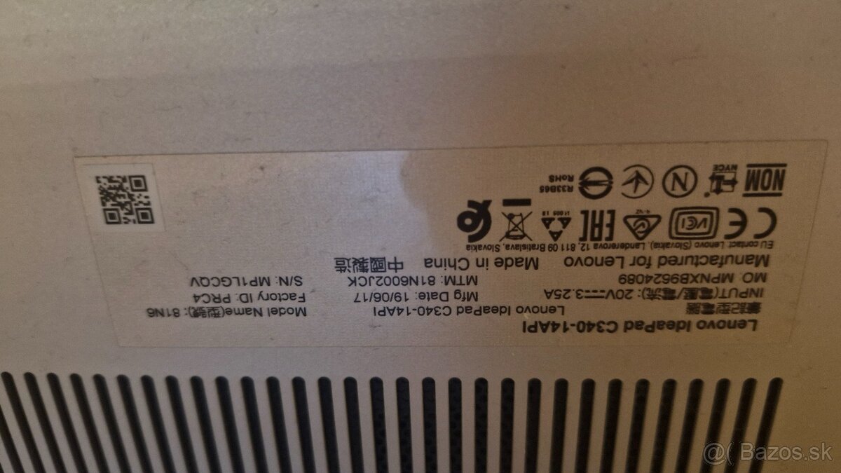 Notebook Lenovo IdeaPad C340 - 12