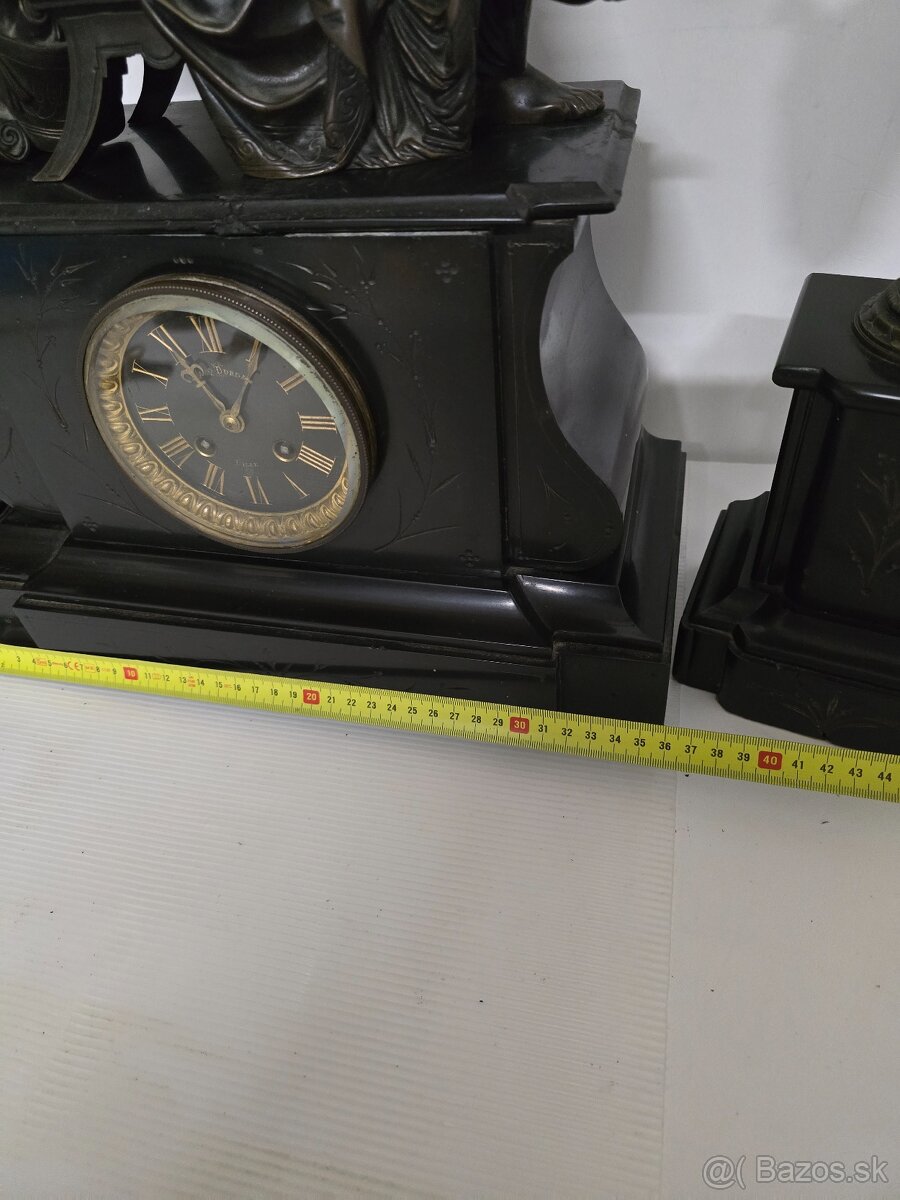 Krbove hodiny a svietniky bronz - 12