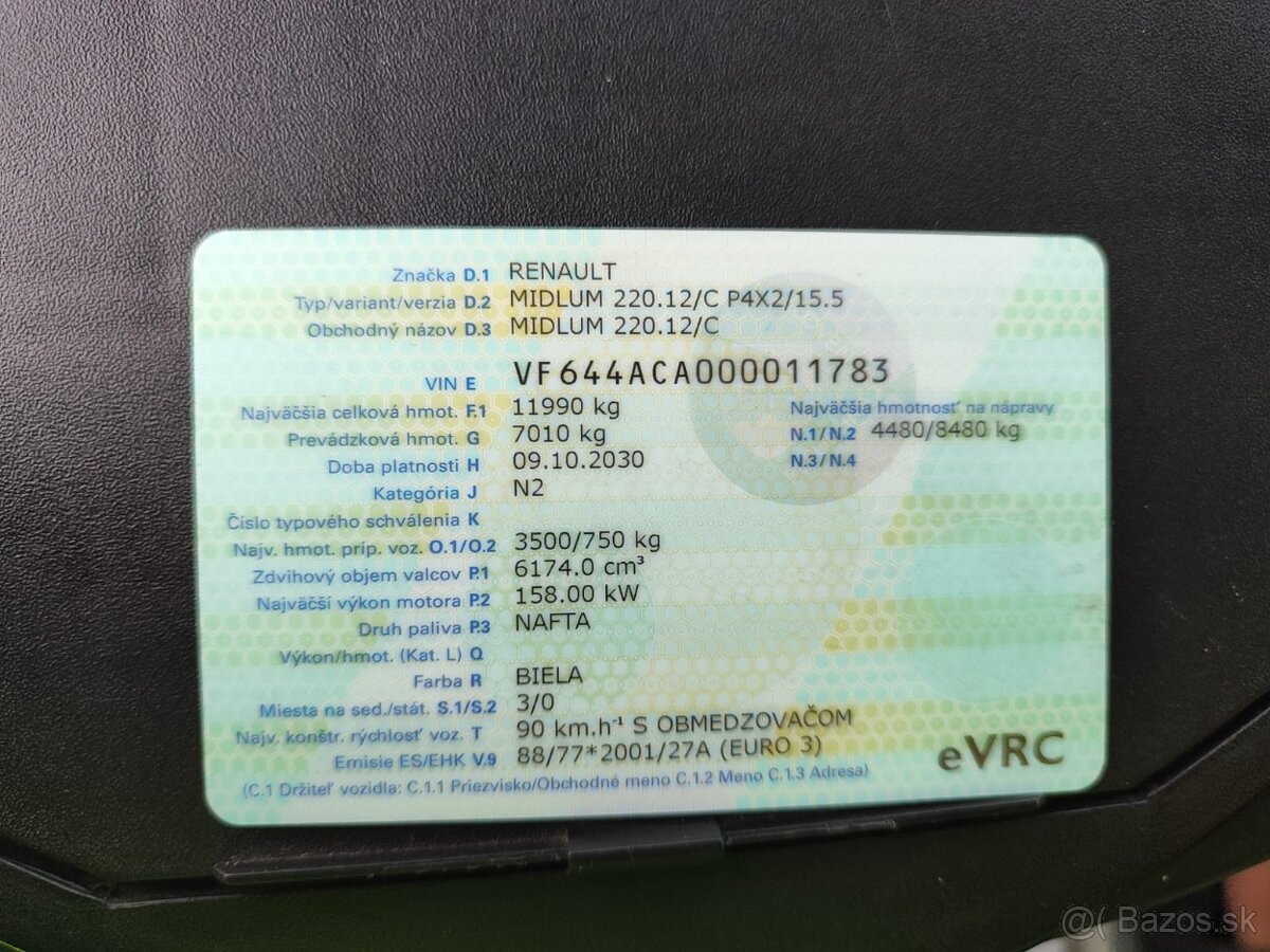 Predám Renault Midlum 220dci, 2006 - 12