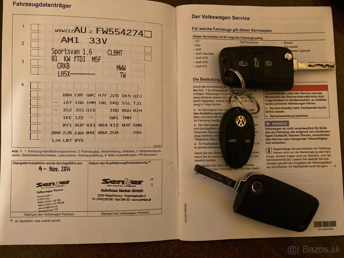 VW Golf 7 Sportsvan 1.6 TDI 110k Webasto - 12