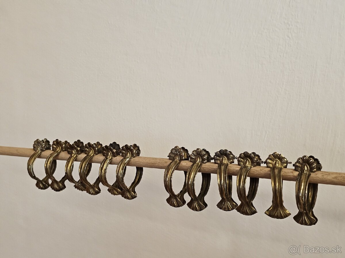 Mosadzná garníž so štipcami - 12