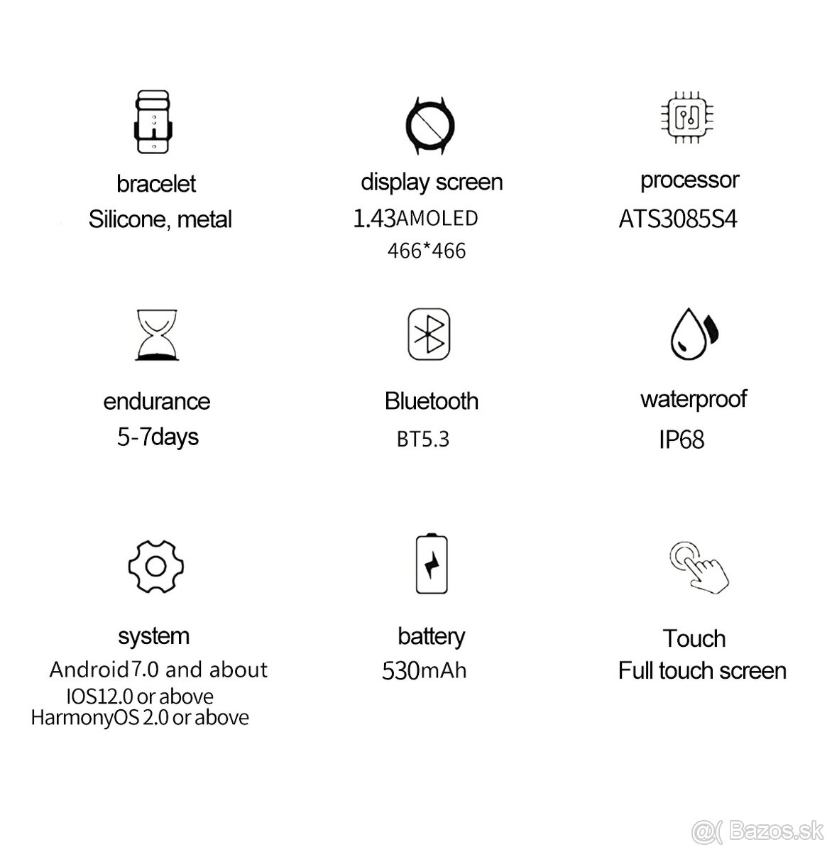 VWAR Taktické GPS profesionálne smartwatch - 12