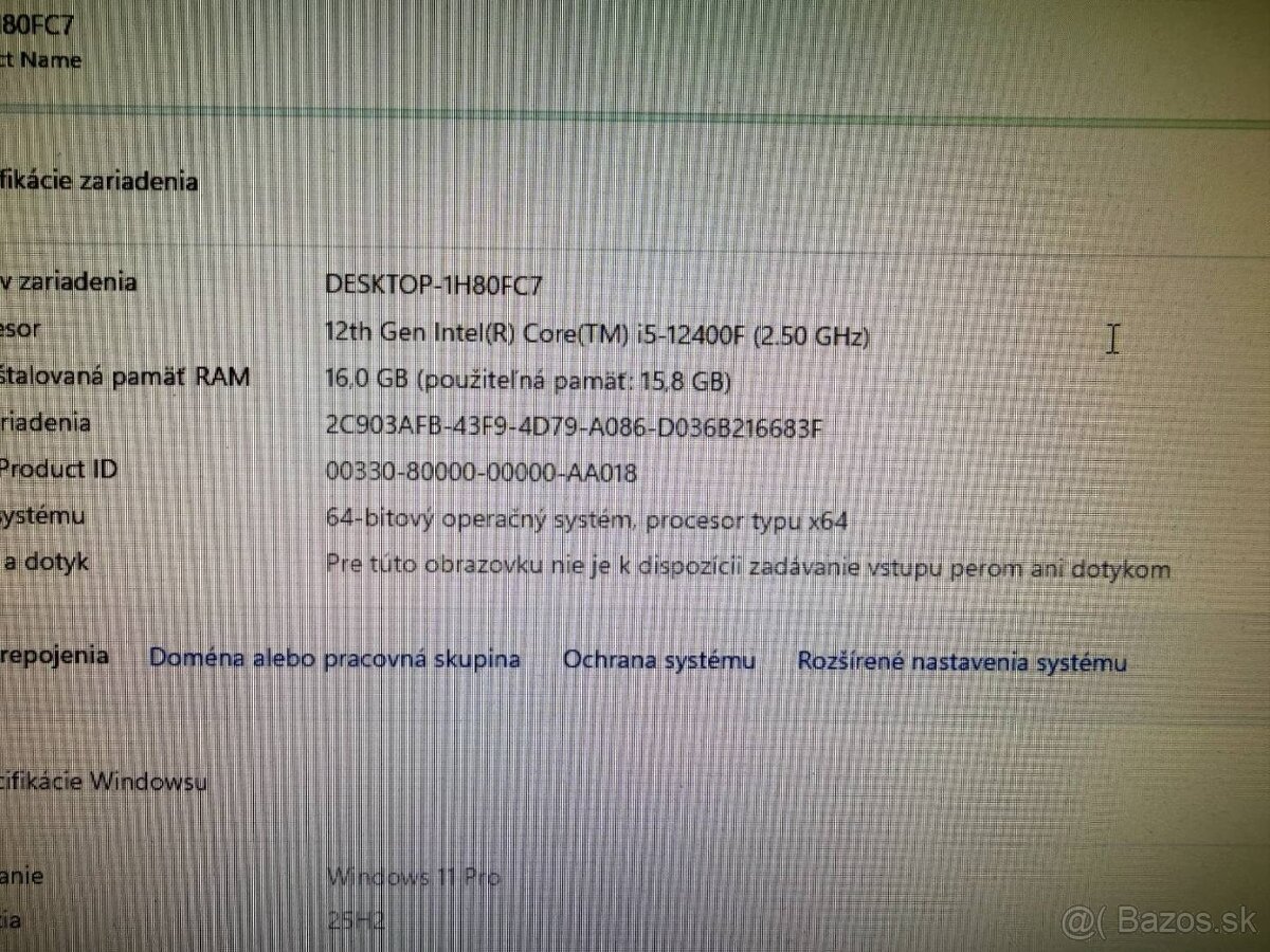 Herný počítač i5-12400F / RTX 3060 Ti / 16GB / 500GB SSD - 12