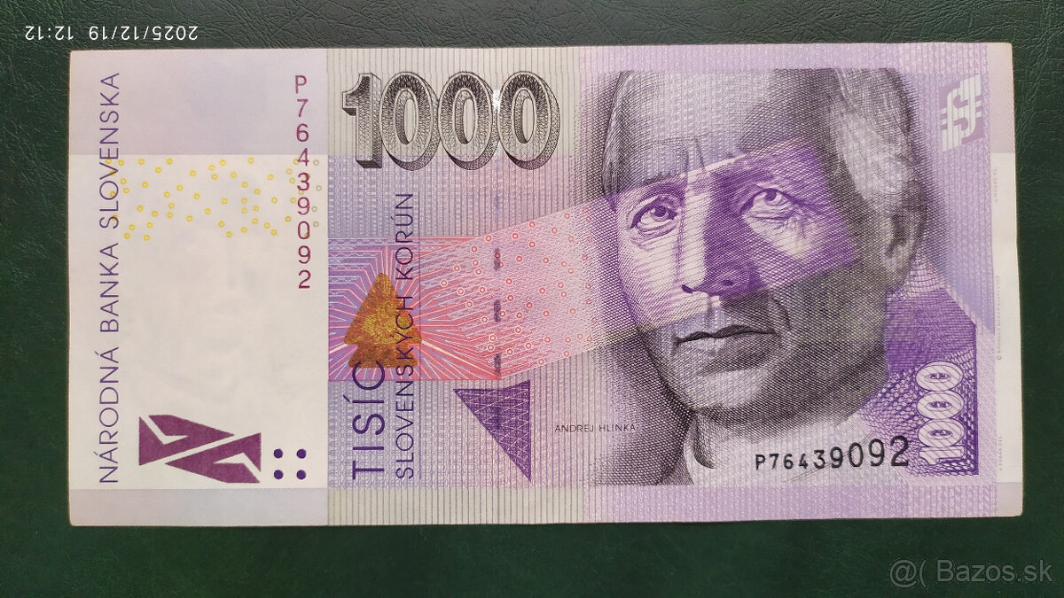 Bankovky 1000 Sk, 4 rôzne ročníky - 12