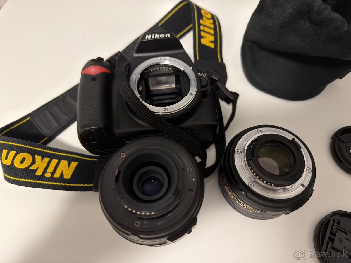 predam nikon d40 nikkor 18-55 1:3,5-5,6 nikkor 35mm 1:1,8 - 12