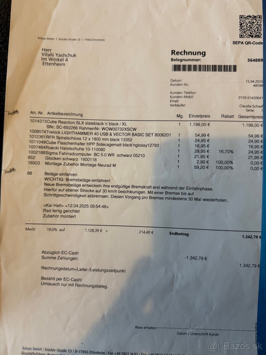 bicykel cube reaction SLX slateblak s/ 29 - 12