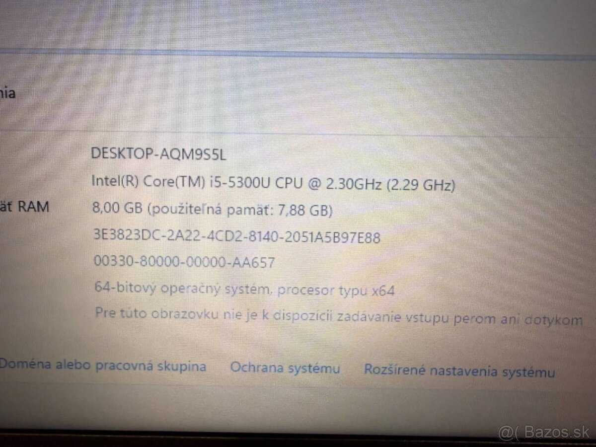 Notebook Lenovo T450 / i5 / 8GB RAM / 256GB SSD / Win11 - 12