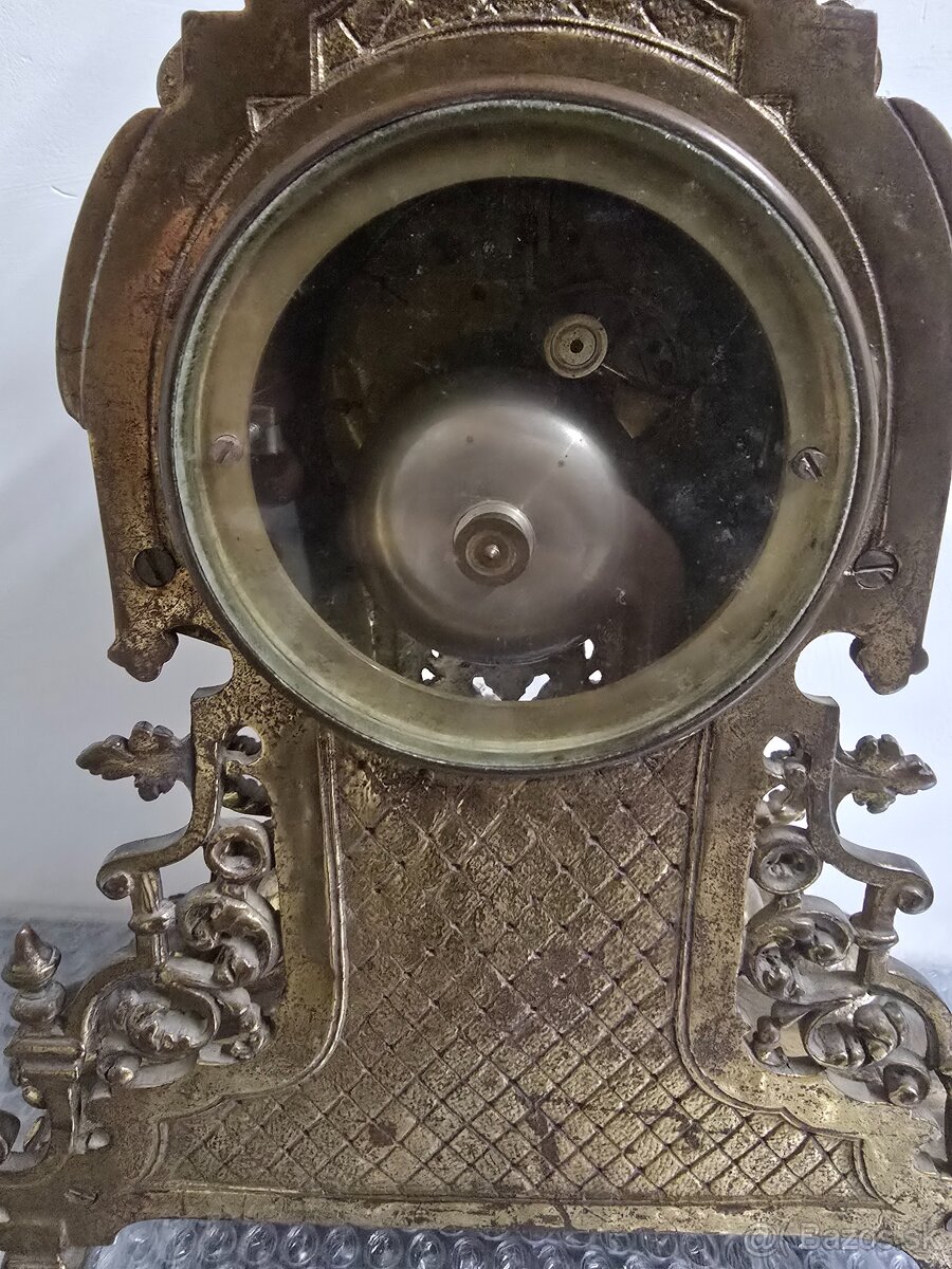 Starožitné krbove hodiny a svietniky.... - 12