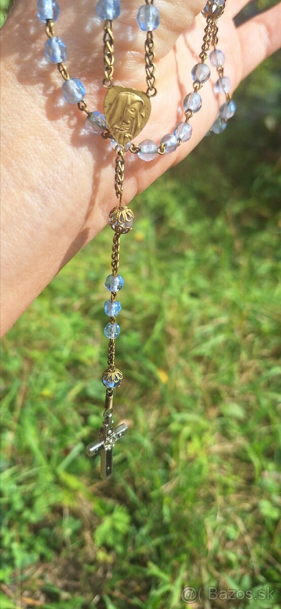 Starožitný ruženec vintage - 12