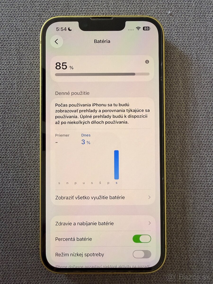 Predám iPhone 14 - Yelow - 128Gb - 12