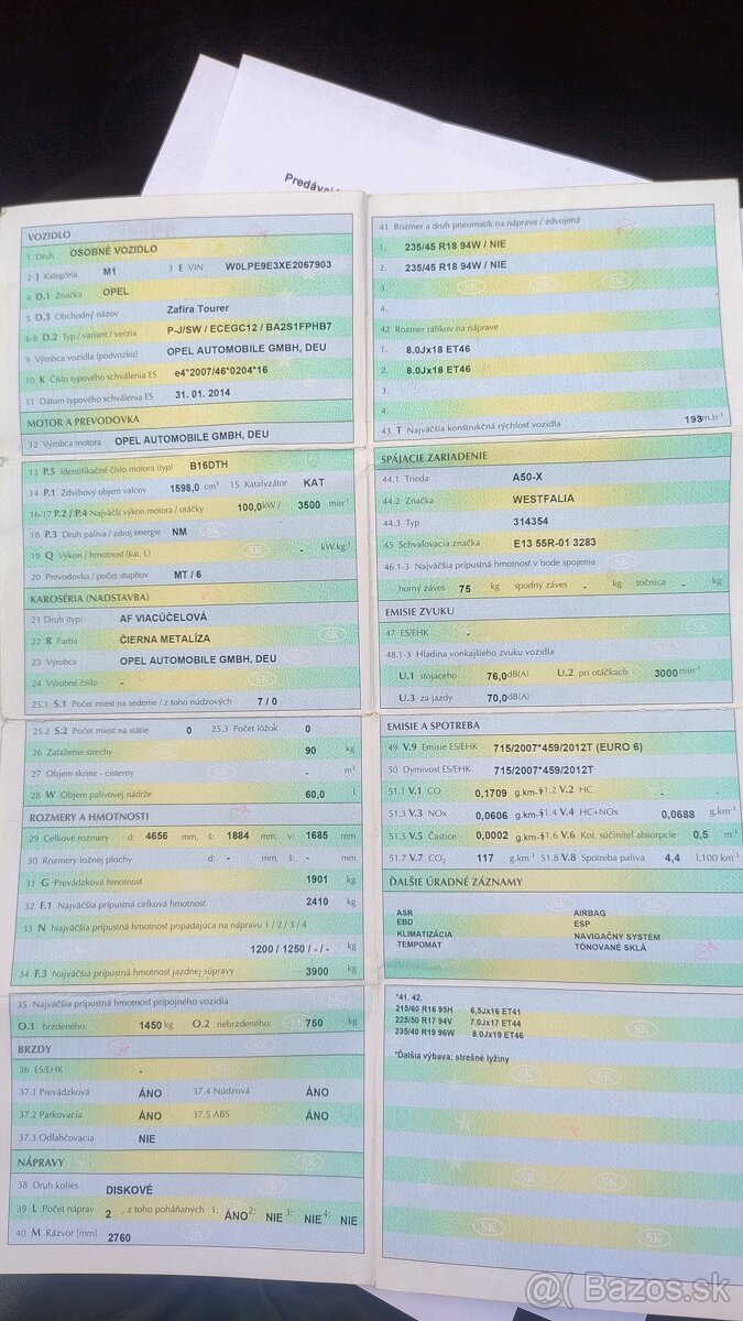 Predám Opel Zafira Tourer nepojazdné - 12