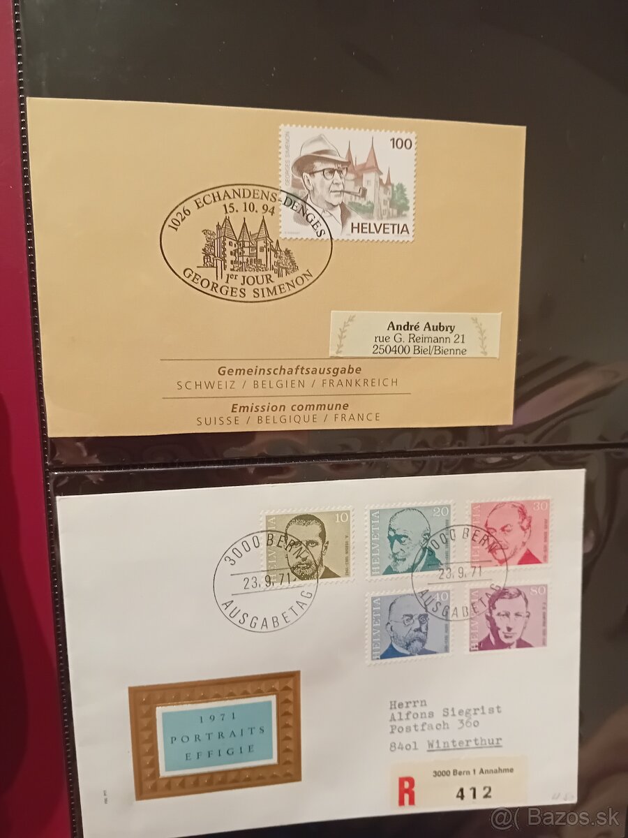 Album Švajčiarsko FDC - 12