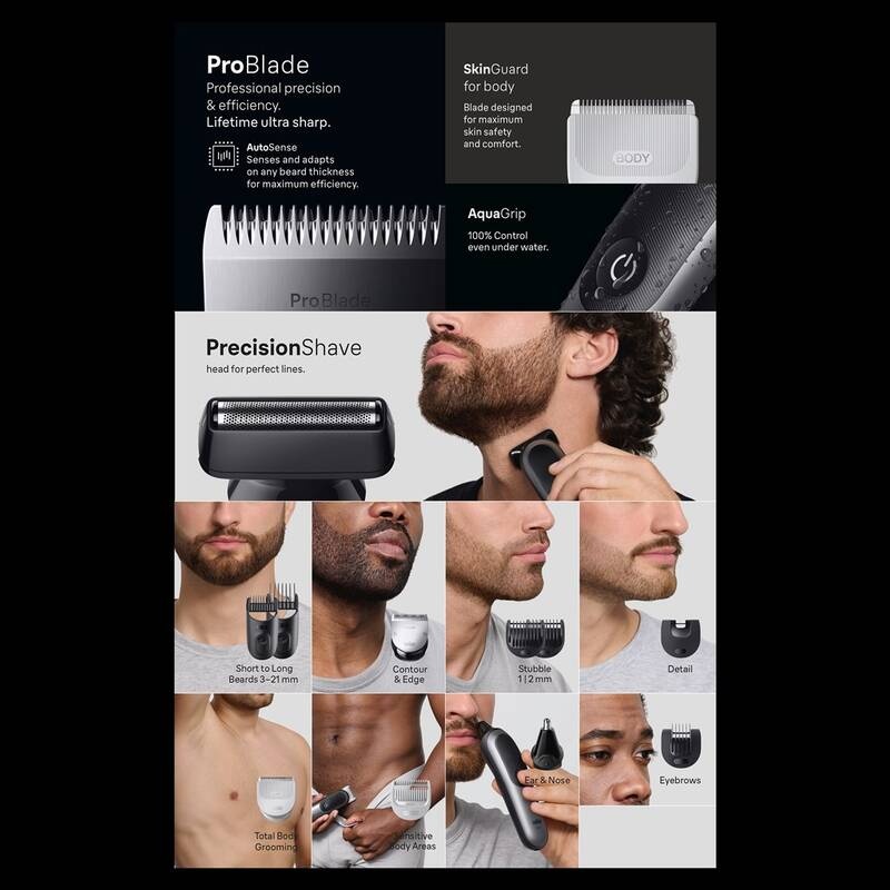 Zastrihávač multifunkčný - Braun Series 7 AIO7560 - NOVÝ - 12