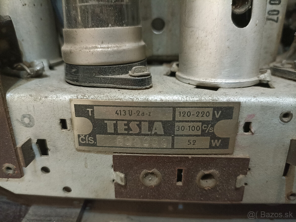 Vzácné staré retro rádio Tesla 413U - 12