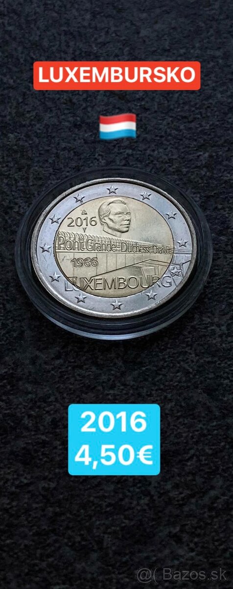 Luxembursko - 2 eurové mince - 12