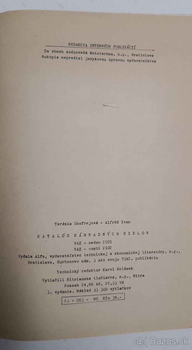 Katalóg náhradných dielov - VAZ 2101 (ŽIGULI) 2 - 12